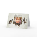 Photo Birthday card with playful cats