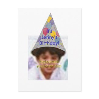 Photo Birthday invitation template postcards postcard