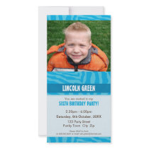PHOTO BIRTHDAY INVITATIONS :: animal print 1 Personalized Photo Card