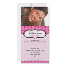 PHOTO BIRTHDAY INVITATIONS :: delicious 8 Photo Greeting Card