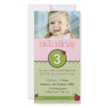 PHOTO BIRTHDAY INVITATIONS :: ladybird 4P Custom Photo Card