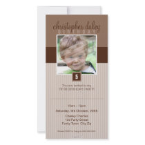 PHOTO BIRTHDAY INVITATIONS :: lovely square 7 Photo Cards