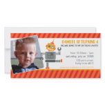 PHOTO BIRTHDAY PARTY INVITE :: robot dancing 2L Photo Card Template