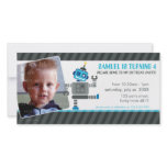 PHOTO BIRTHDAY PARTY INVITE :: robot dancing 4L Photo Card Template