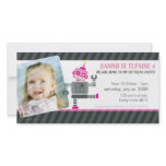 PHOTO BIRTHDAY PARTY INVITE :: robot dancing 5L Photo Greeting Card