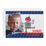 PHOTO BIRTHDAY PARTY INVITES :: robot dancing 3L