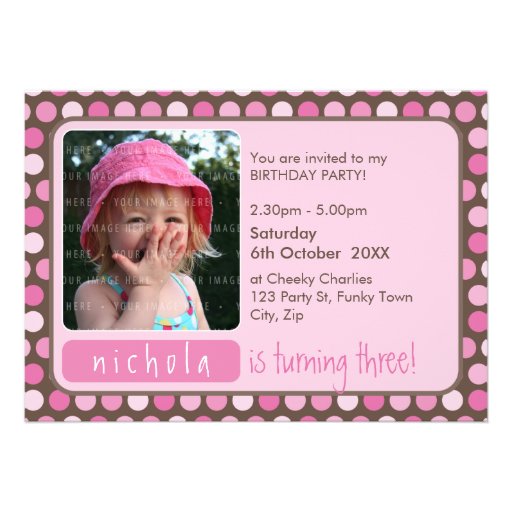PHOTO BIRTHDAY PARTY  INVITES :: spotty 4L