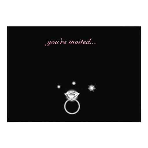 Photo Bling Ring Pink Bachelorette Party Invite