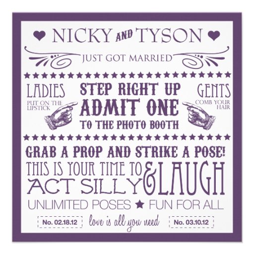 Photo Booth Signage Invite