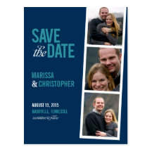 Photo Booth Style Save The Date Card Post Cards