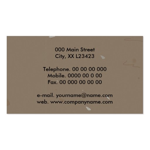 photo business card templates (back side)