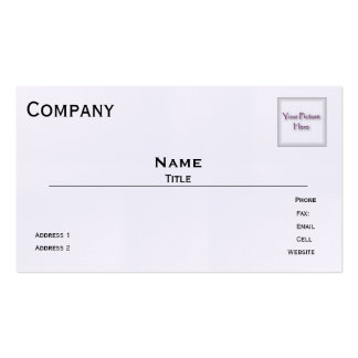 Photo Business Cards (White Linen)