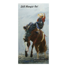 Photo Card, Bronc Buster, Still Hangin' On!