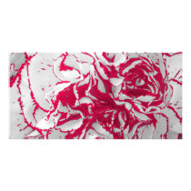 Photo Card - Carnation in Red & White