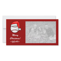 Photo Card - Christmas Baseball photo cards by pawtraitart Photo Card - Christmas Baseball photo cards