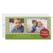 Photo Card: Happy Holidays! 2 photos - horizontal