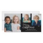 Photo Card: Merry Christmas black & white photo cards