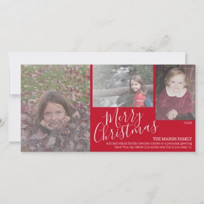 Photo Card: Merry Christmas Simply Red