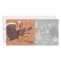 Photo Card Template - Thanksgiving Turkey Run photo cards by pawtraitart Photo Card Template - Thanksgiving Turkey Run photo cards