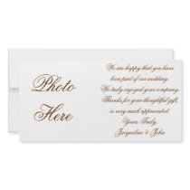 Photo Card ~ Wedding Thank You Picture Bridal