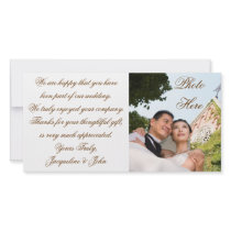 Photo Card ~ Wedding Thank You Picture Bridal