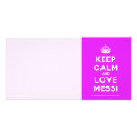 [Crown] keep calm and love messi  Photo Cards