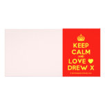 [Crown] keep calm and love [Love heart] drew x  Photo Cards