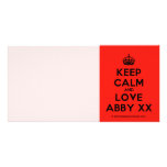 [Crown] keep calm and love abby xx  Photo Cards