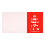 [Crown] keep calm and love sahib  Photo Cards