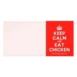 [Crown] keep calm and eat chicken  Photo Cards