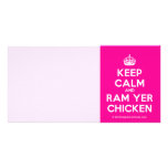 [Crown] keep calm and ram yer chicken  Photo Cards