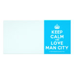 [Crown] keep calm and love man city  Photo Cards
