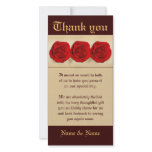 Photo cards template - customizable red roses