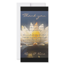 Photo cards template - customizable white lilly