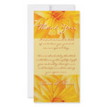 Photo cards template - customizable yellow lillies