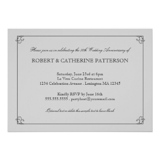 Photo Celebration 50th Wedding Anniversary Invites