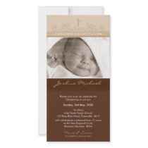 PHOTO CHRISTENING INVITATIONS :: elegant 3 photo cards