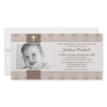 PHOTO CHRISTENING INVITATIONS :: pretty 4L Picture Card