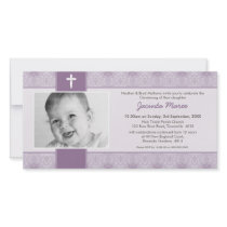 PHOTO CHRISTENING INVITATIONS :: pretty 5L Custom Photo Card