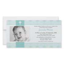 PHOTO CHRISTENING INVITATIONS :: pretty 6L Personalized Photo Card