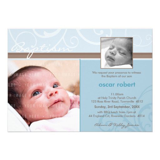 PHOTO CHRISTENING INVITES :: charity 6L