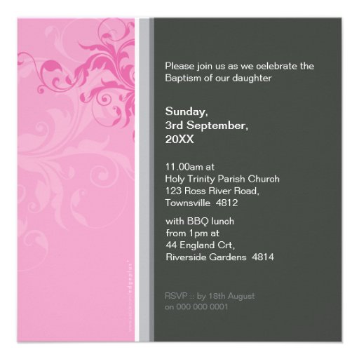 PHOTO CHRISTENING INVITES :: posh 2SQ
