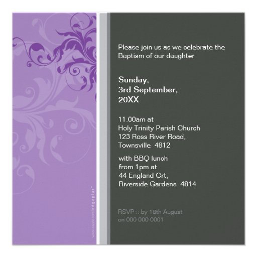 PHOTO CHRISTENING INVITES :: posh 3SQ