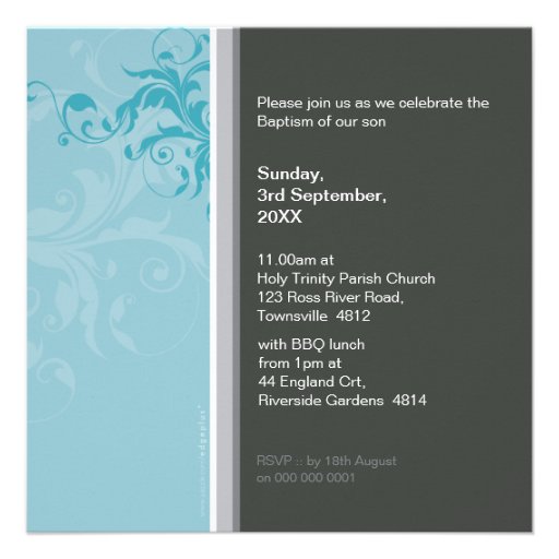 PHOTO CHRISTENING INVITES :: posh 5SQ