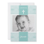 PHOTO CHRISTENING INVITES :: pretty 6P invitations