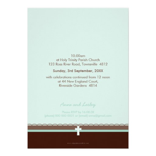 PHOTO CHRISTENING INVITES :: pure 3 P