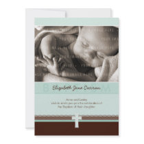 PHOTO CHRISTENING INVITES :: pure 3 P