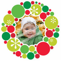 PHOTO CHRISTMAS DECORATION :: bauble wreath 2 photo sculptures