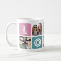Photo Collage Multicolor Classic White Coffee Mug
