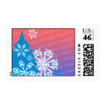 Photo customizable blue christmas postage